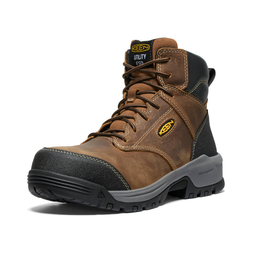 Men's Evanston 6" ESD Boot (Carbon Toe) | Bison/Black - Image 3
