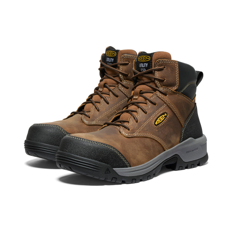 Men's Evanston 6" ESD Boot (Carbon Toe) | Bison/Black - Image 2
