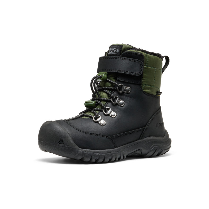 Little Kids' Kanibou Waterproof Winter Boot | Black/Bronze Green - Image 3